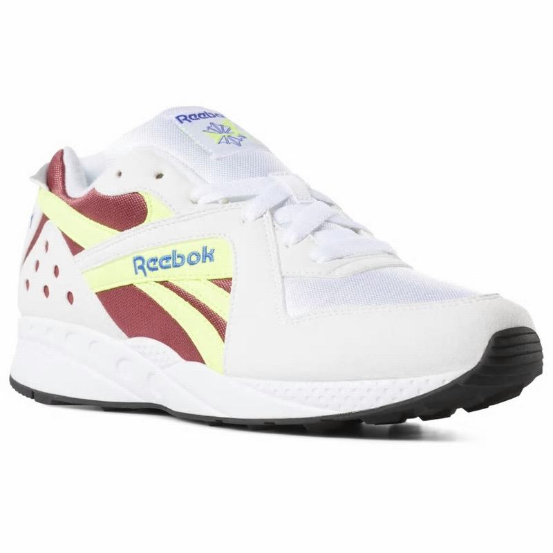 Tenisi Reebok Pyro Barbati Albi/Rosii/Galbeni Romania EM3126BQ